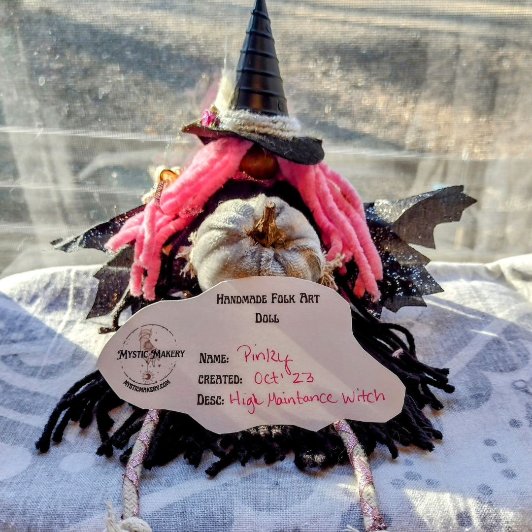 PINKY - Mystical Folk Art Yarn Doll
