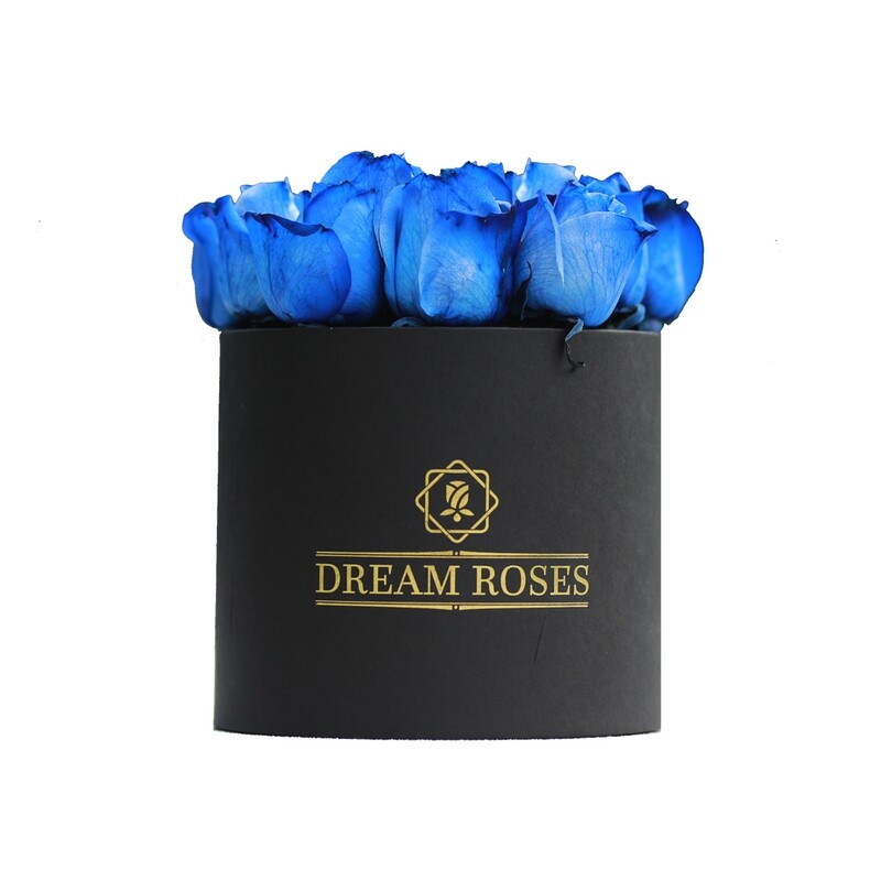 Black Elegance Blue Roses