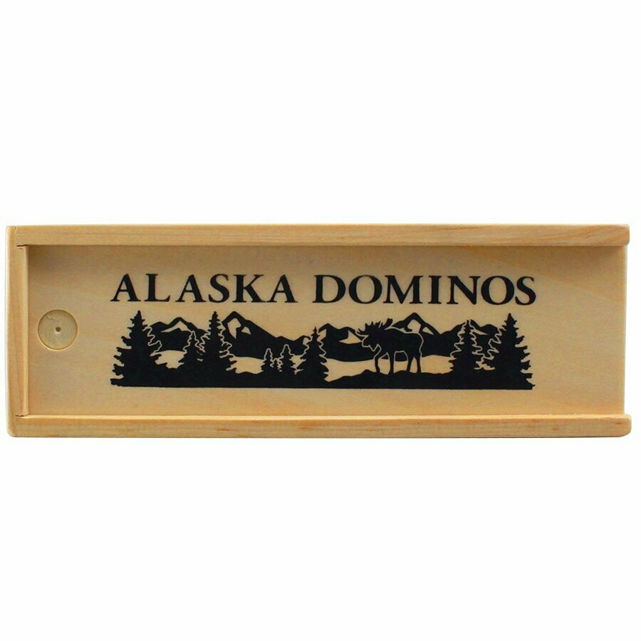 Wood Alaska Dominoes Alaska theme pieces comes with direction sheet 