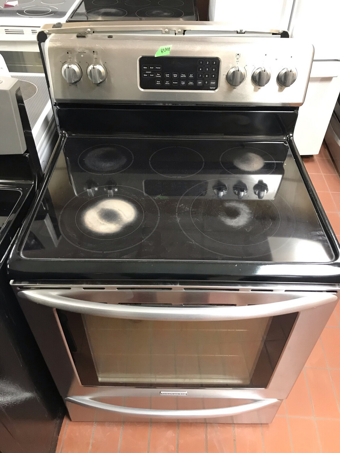 KitchenAid Self-Clean, Convection Glass-Top Range, 5.8 Cu.Ft