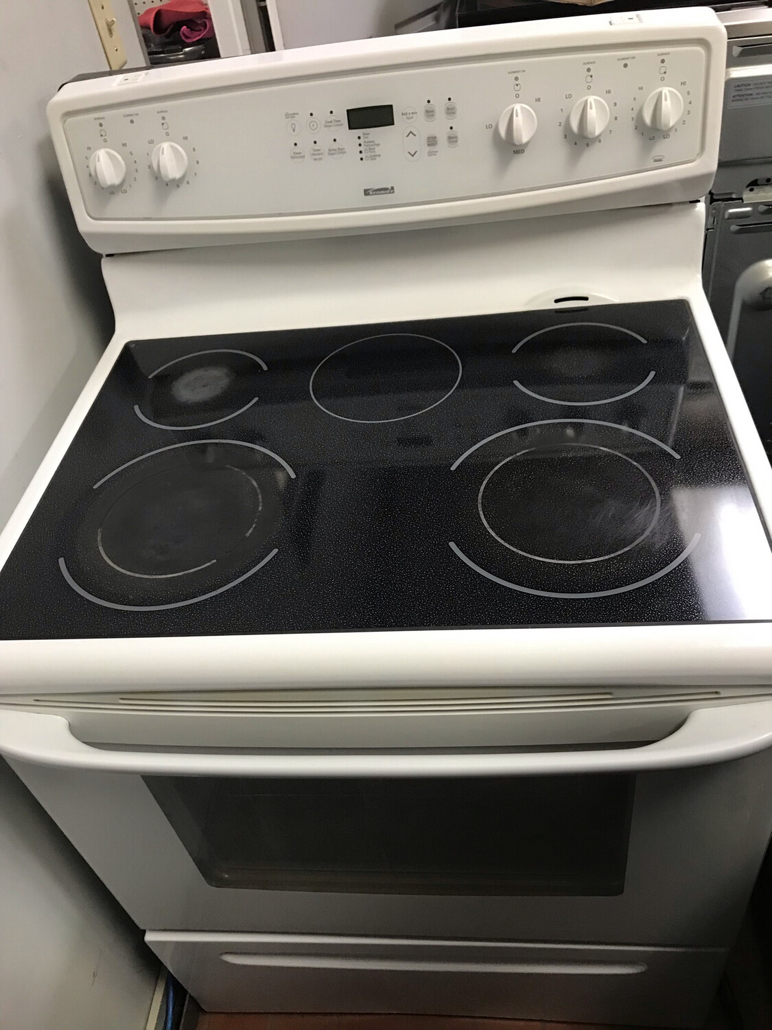 Kenmore Self-Cleaning, Glass-Top Range, 5.0 Cu.Ft