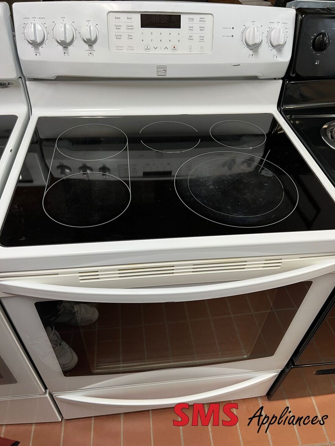 Kenmore White Glass Stove