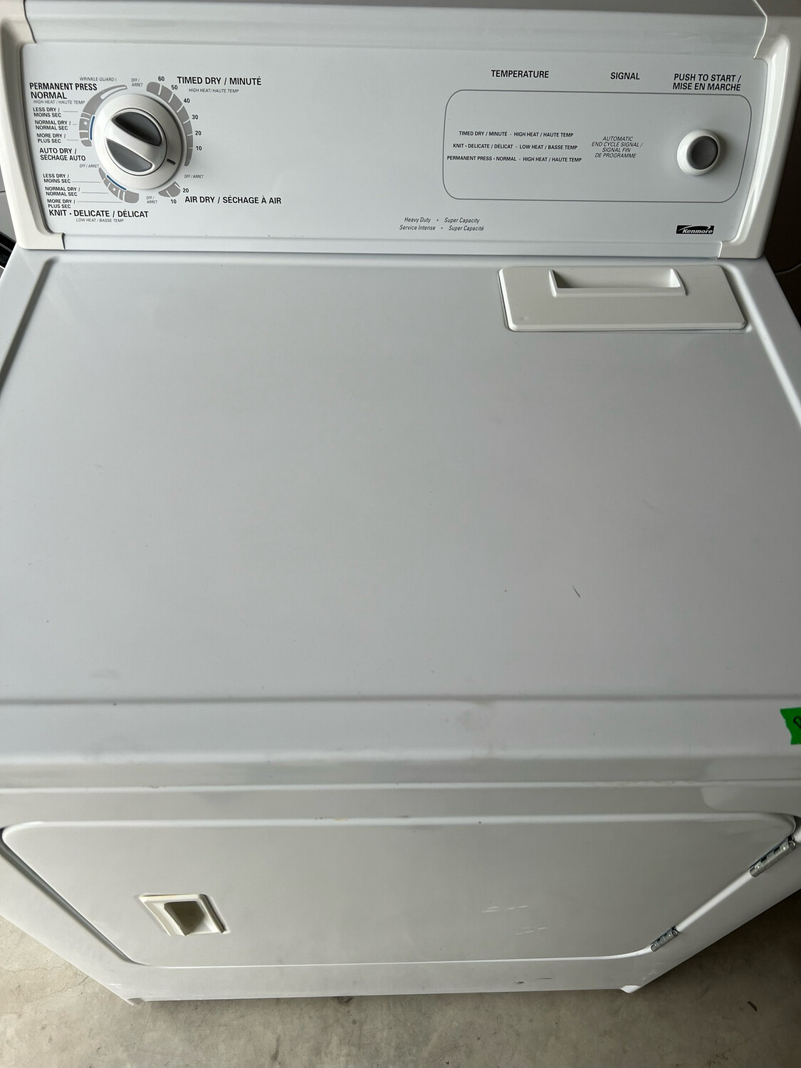 Kenmore Dryer 29” Standard Size