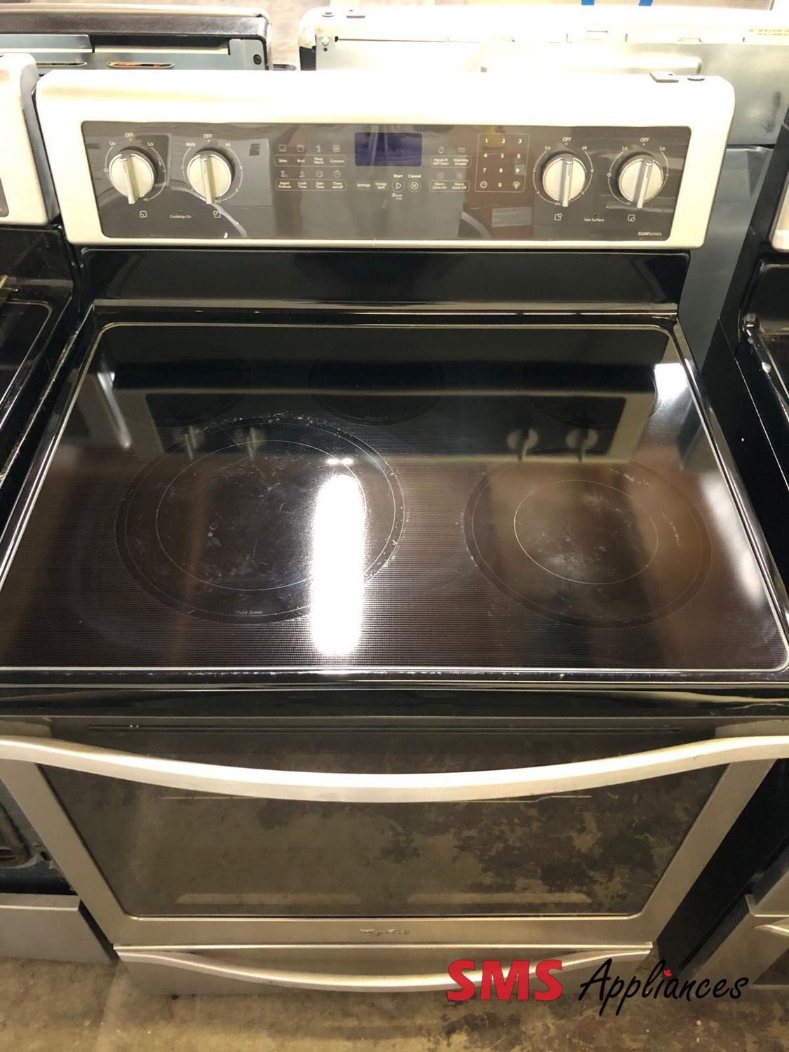 WHIRLPOOL, Electric Glass Top Stove, YWFE715H0ES0