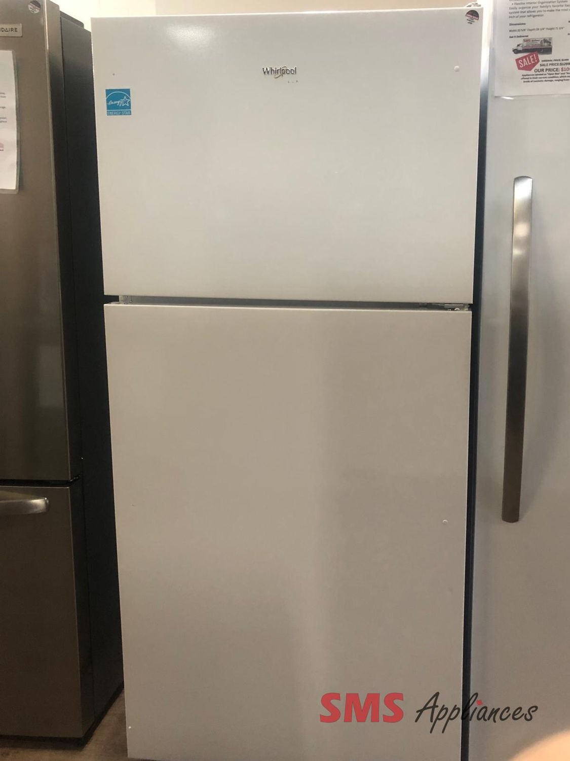Open Box. Top Mount Fridge 29"inch Whirlpool WRT148FZDW