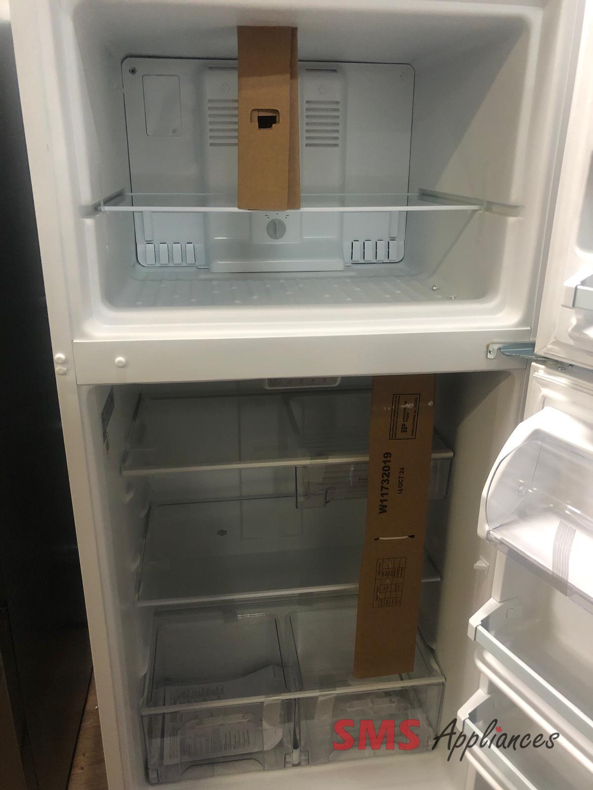 OPEN BOX - Scratch & Dent, 30'' WHIRLPOOL Top Fridge, WRT148FZDW