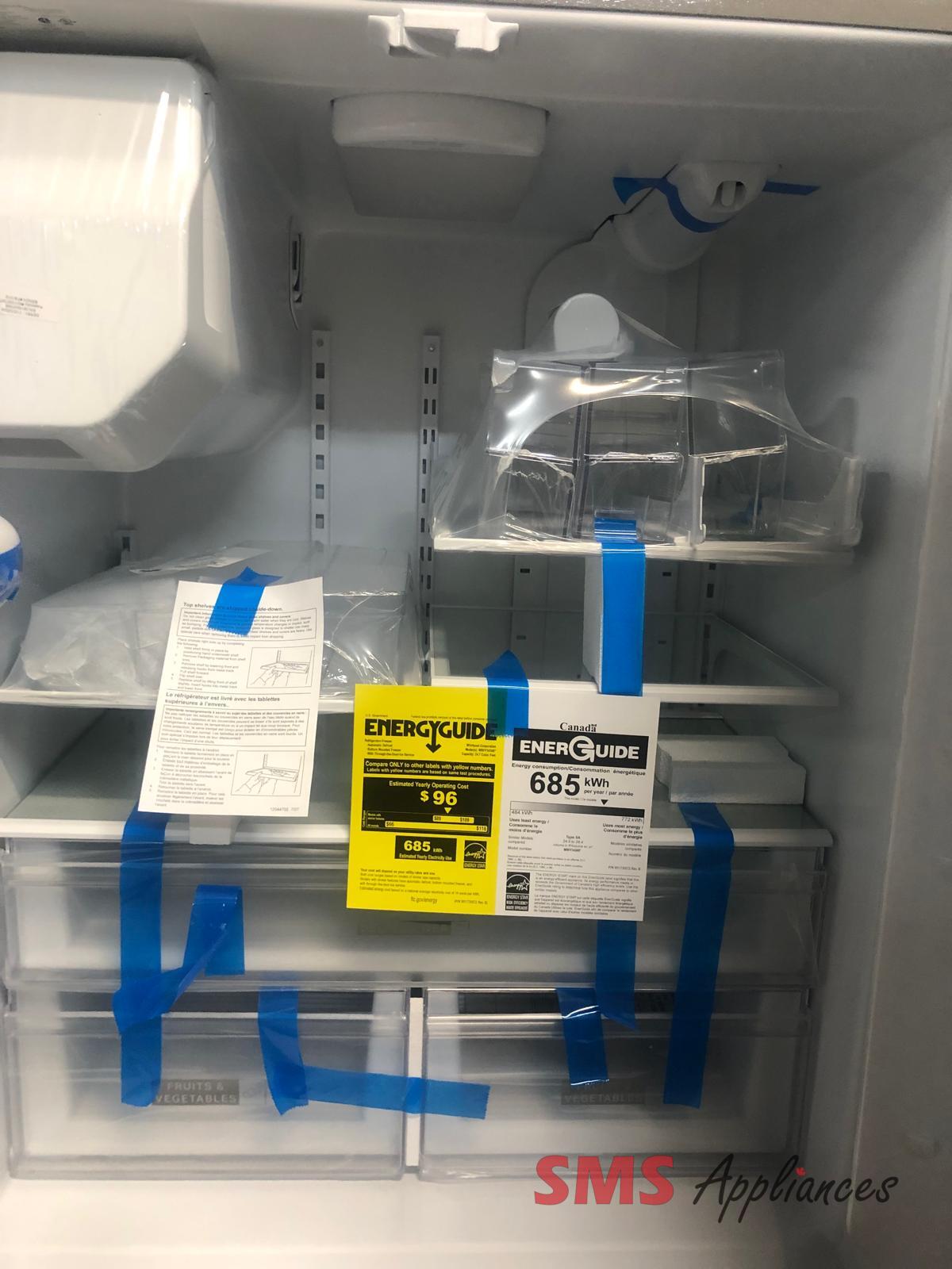 OPEN BOX - Scratch & Dent, 36'' WHIRLPOOL French Door Refrigerator, WRFF3436RZ