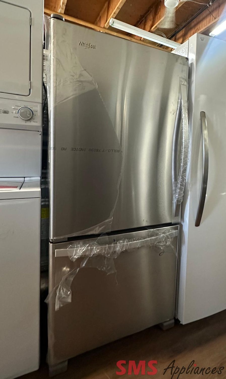 OPEN BOX - Scratch & Dent, WHIRLPOOL 29 3/4" Bottom Mount Fridge, WRB329LFBM