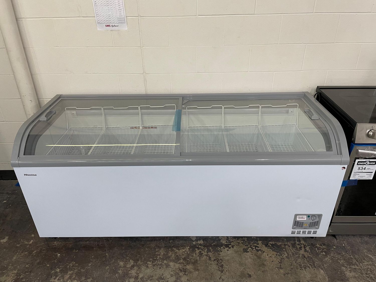 OPEN BOX - Scratch & Dent, HISENSE 24.7 Cu ft, Commercial Chest Freezer with Slide Glass Door,  HICFC-700
