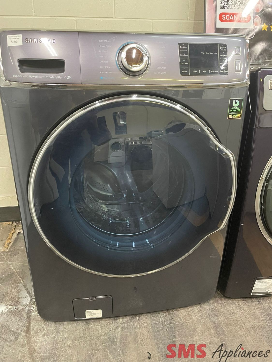 SAMSUNG, 6.5 Cu Ft Front Load washer , WF56H9100AG/A2