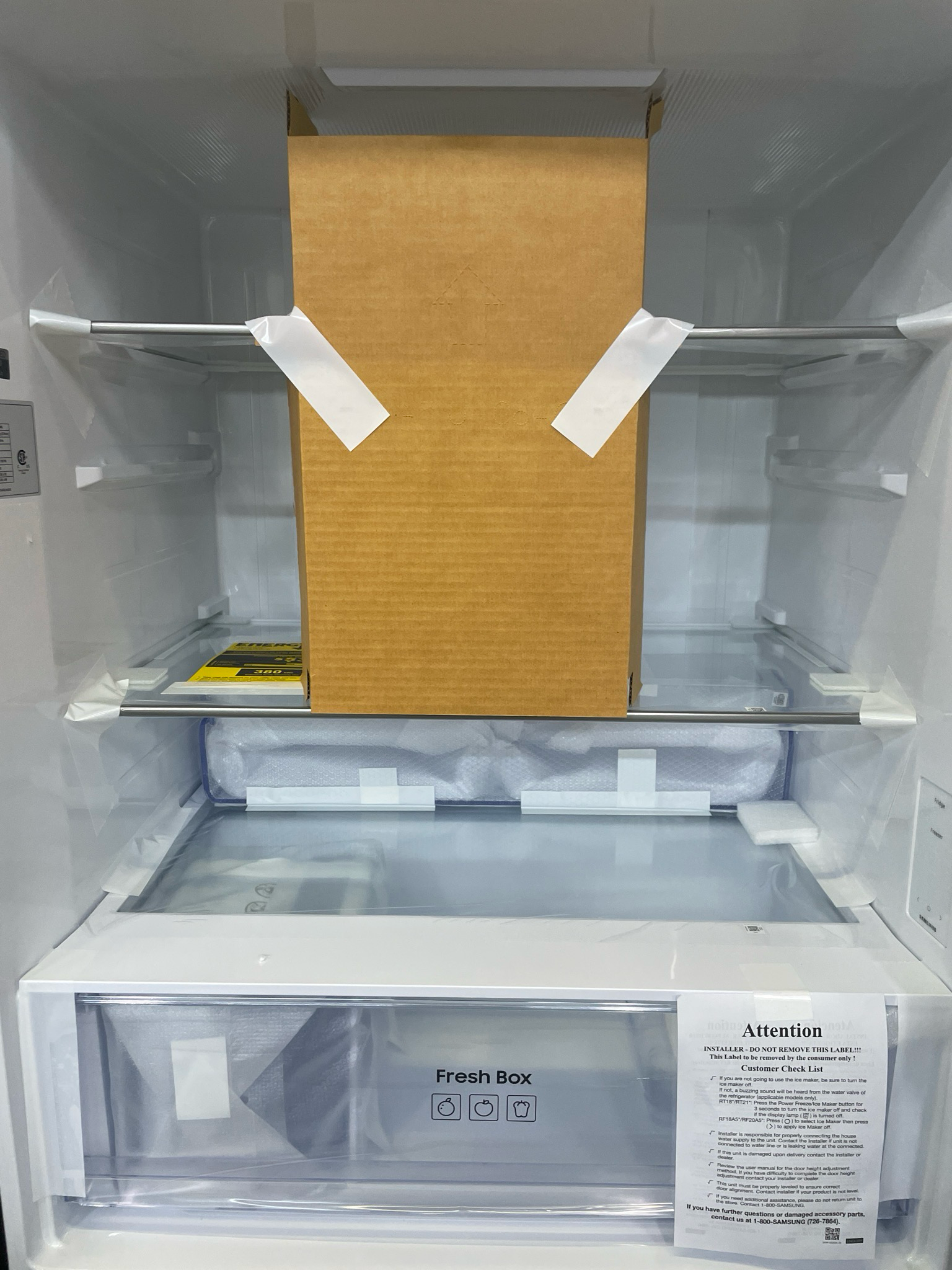 OPEN BOX - Scratch & Dent - 16.2 Cu Ft SAMSUNG  Bottom Mount Fridge, RB16DG6000SLAA