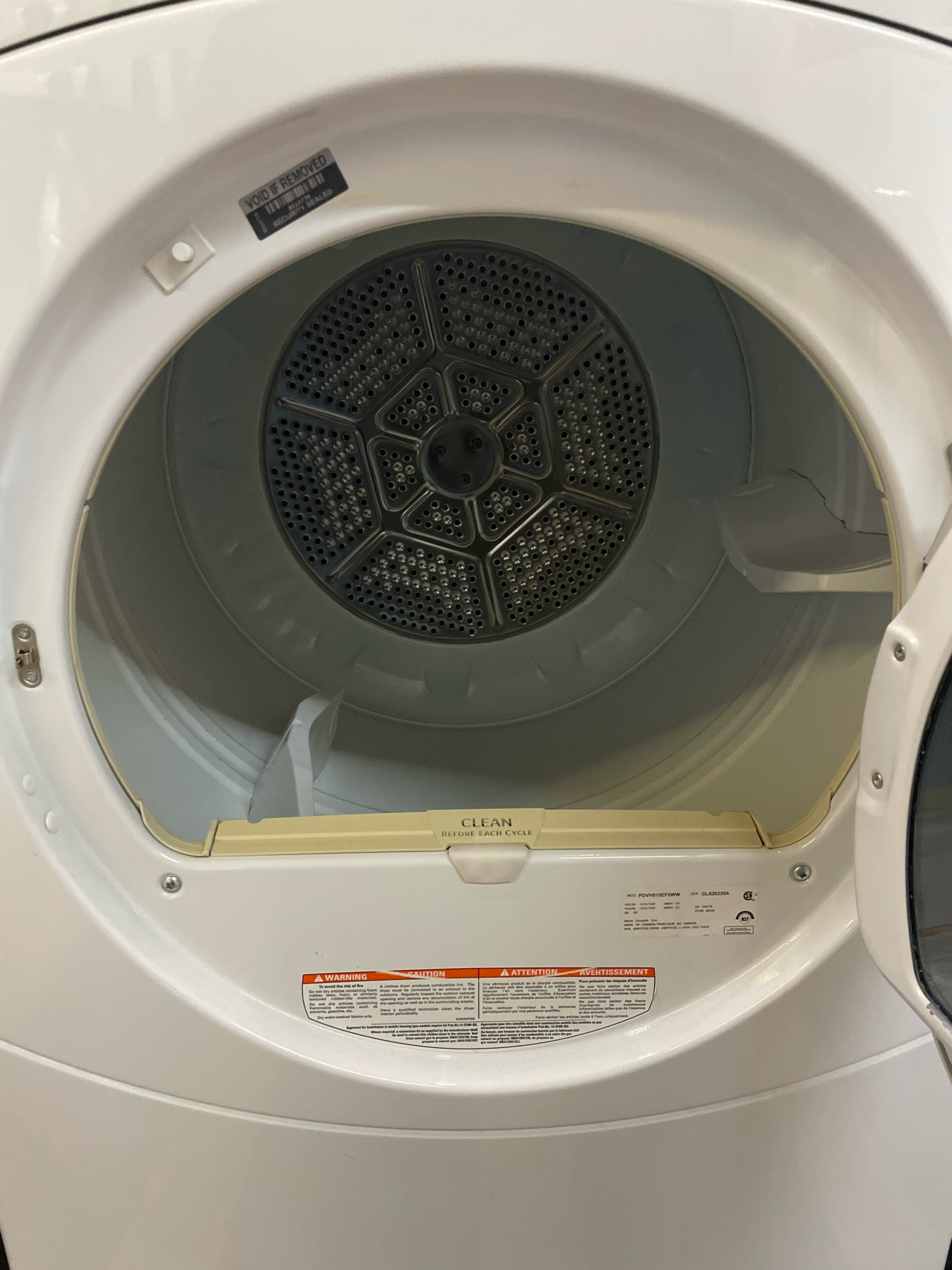 GE, Electric Dryer With Pedestals, PDVH515EF0WW