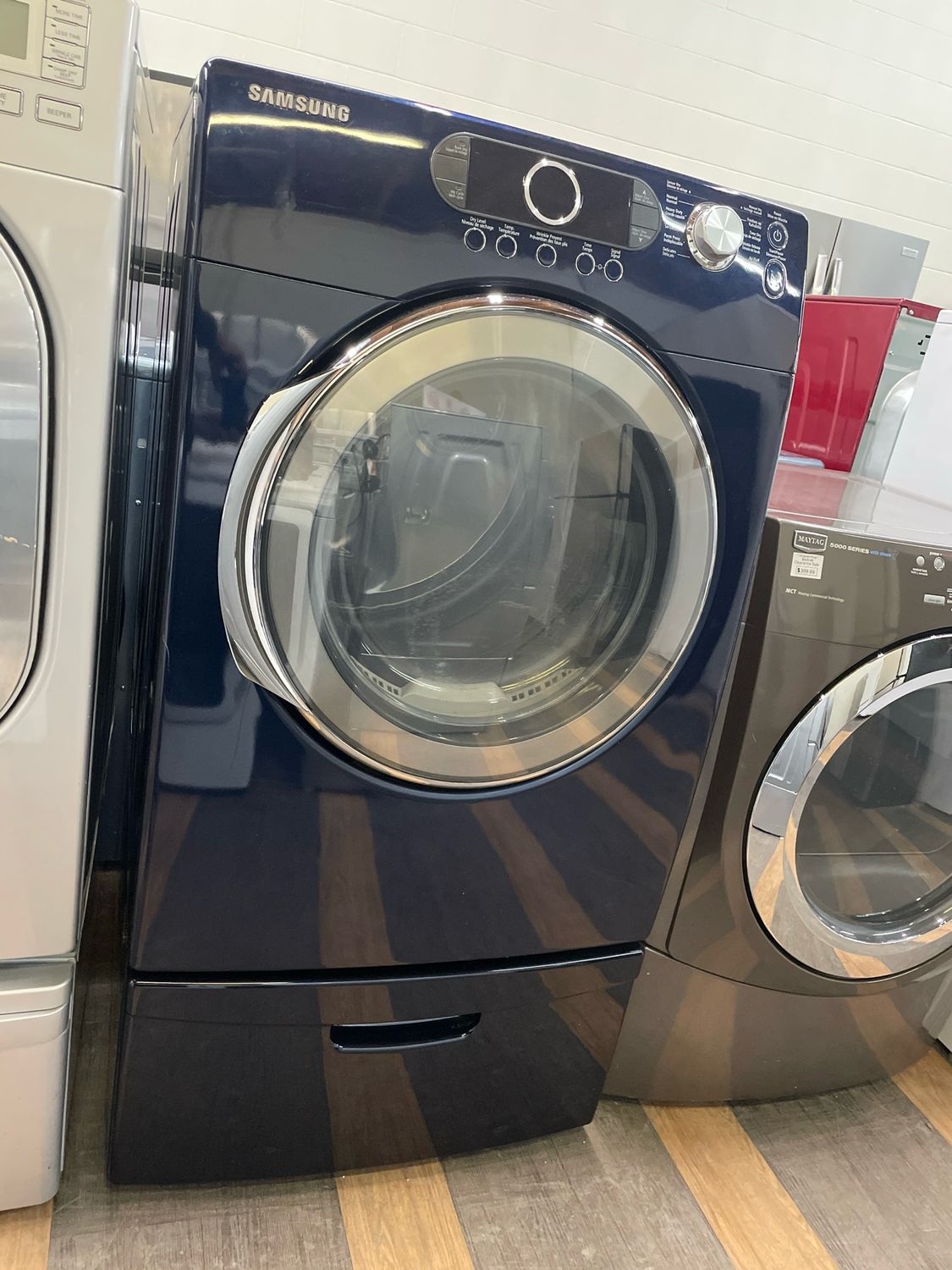 SAMSUNG, Electric Dryer With Pedestals, DV337AEL/XAC