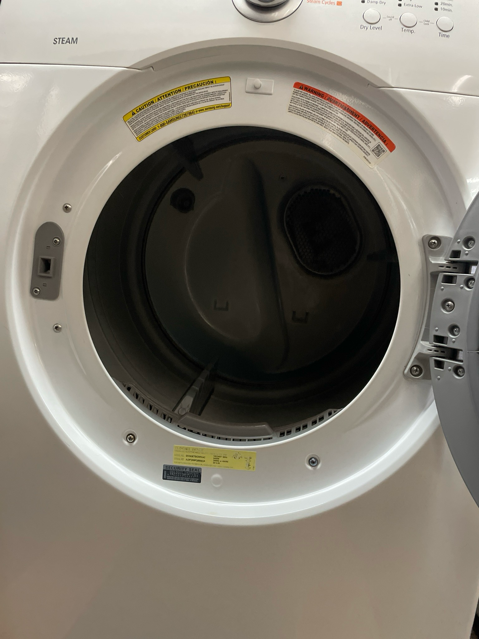 SAMSUNG, Electric Dryer, DV365ETBGWR/AC