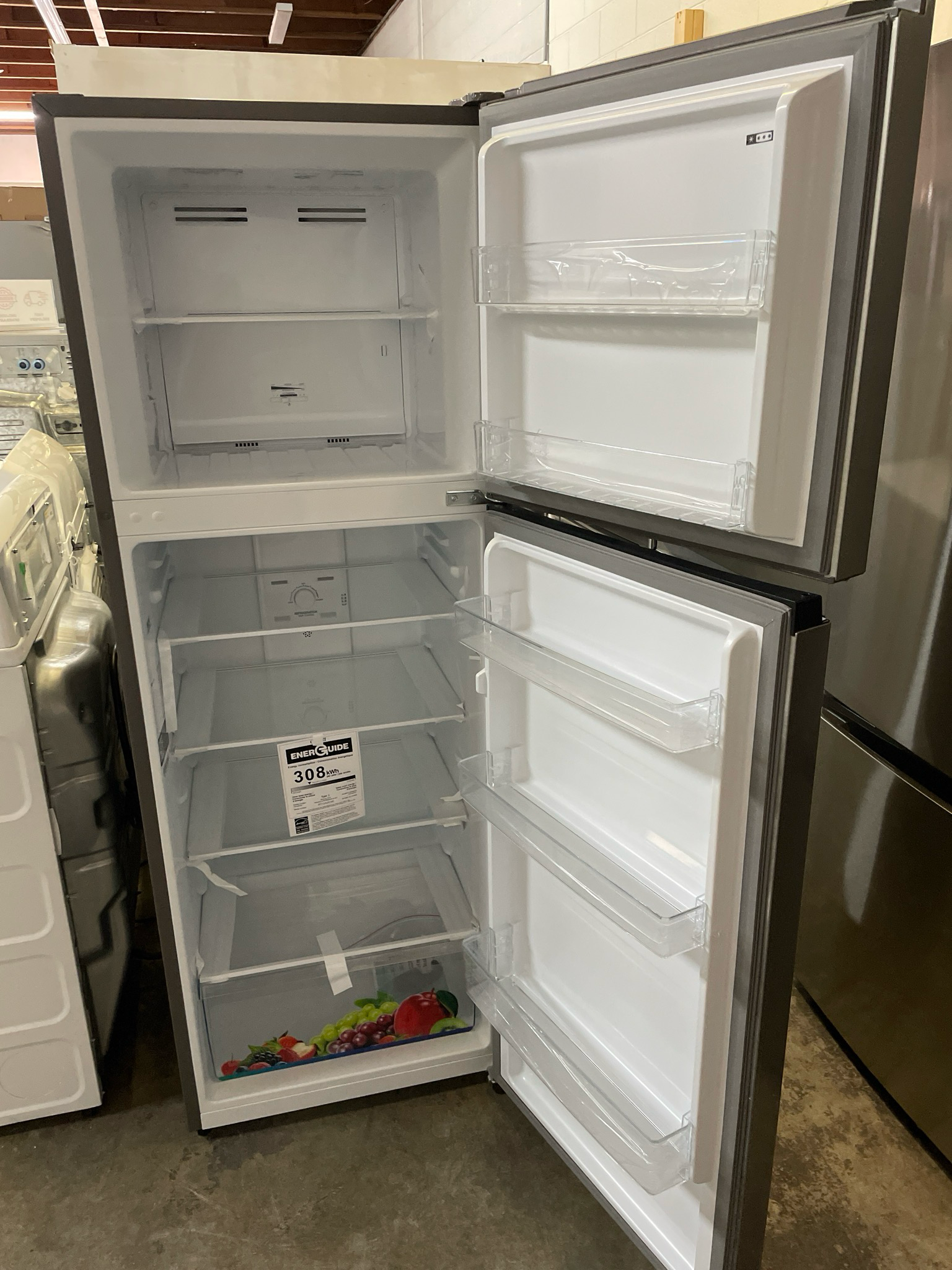 OPEN BOX HISENSE counter-Depth Top mount Refrigerator, RT12A2CSE