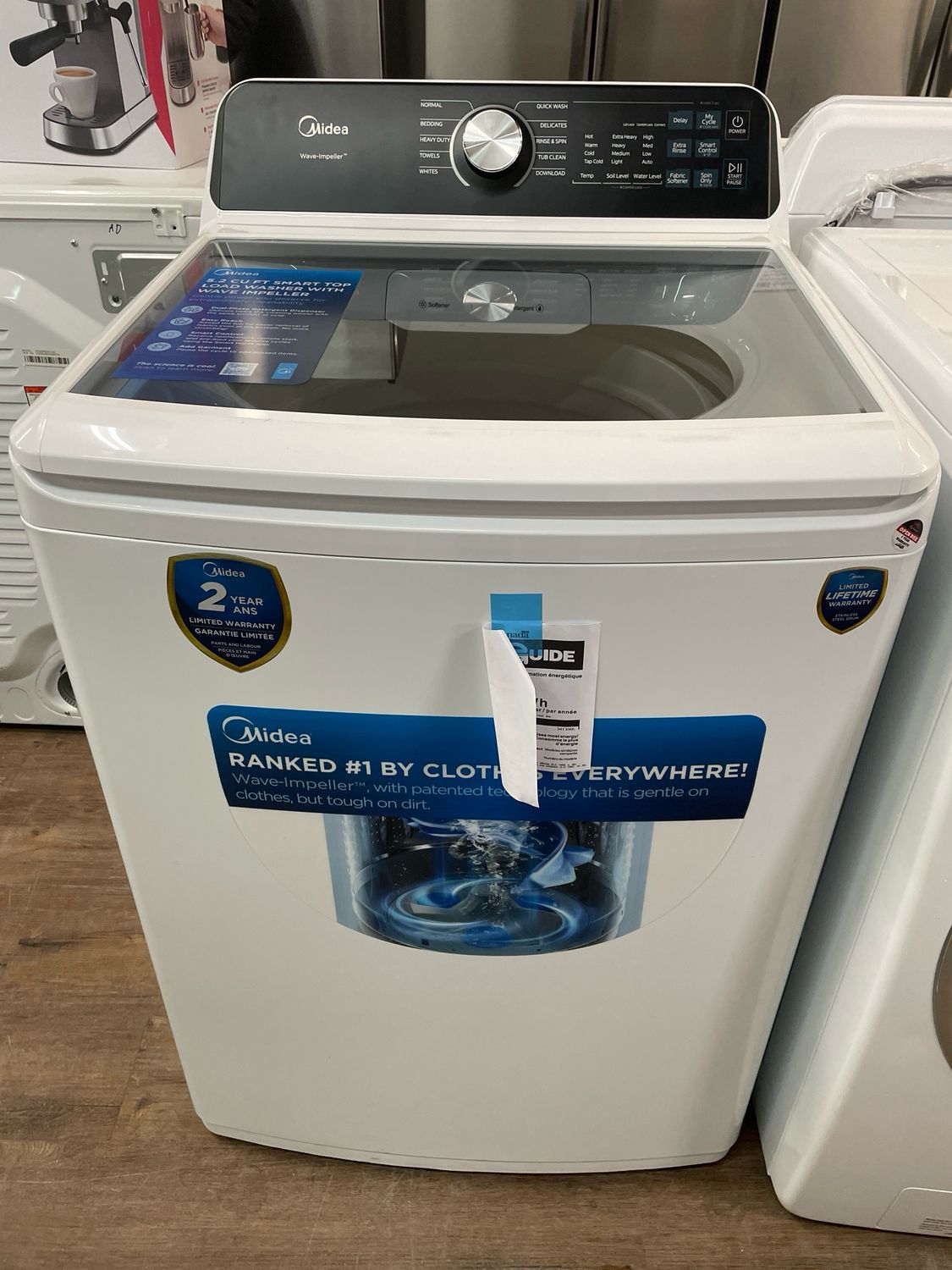 OPEN BOX MIDEA WASHER, MLTW52MBWW