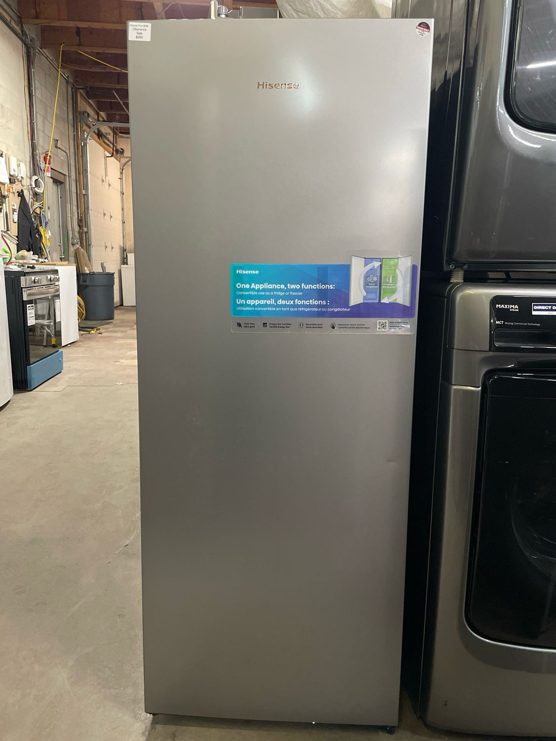 OPEN BOX HISENSE CONVERTIBLE REFRIGERATOR/FREEZER , FV06C7ASE