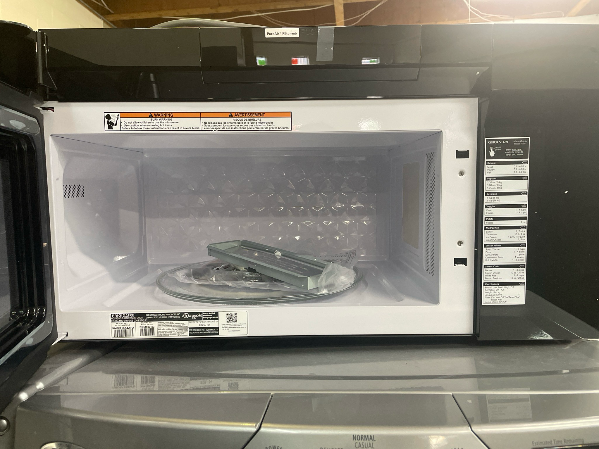 OPEN BOX - Scratch & Dent , Frigidaire Gallery Over-the-Range (OTR) Microwave, GMOS1964AF