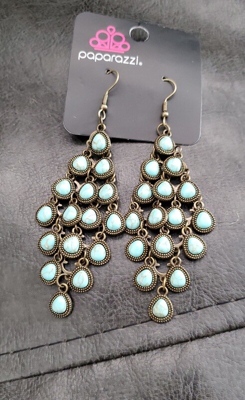 Crackle Stone Ripple Earrings