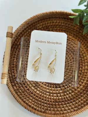 Gold Tulip Dangle