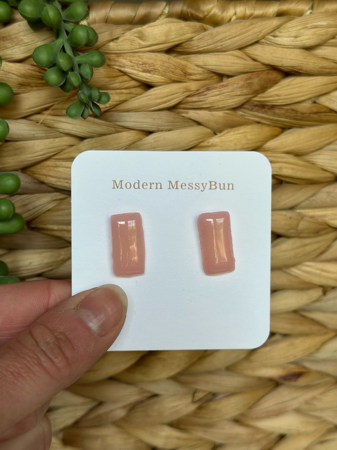 Pink Seaglass Rectangle
