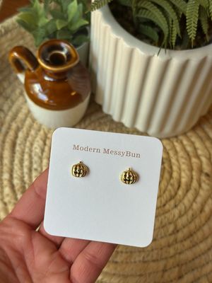 Gold Pumpkin Stud