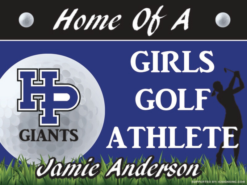 Girls Golf Yard Sign - CUSTOM