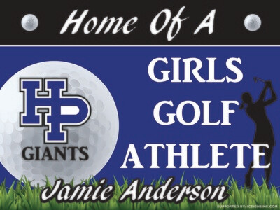Girls Golf Yard Sign - CUSTOM
