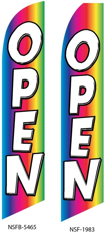 Open (Multi-colored) Swooper Flag