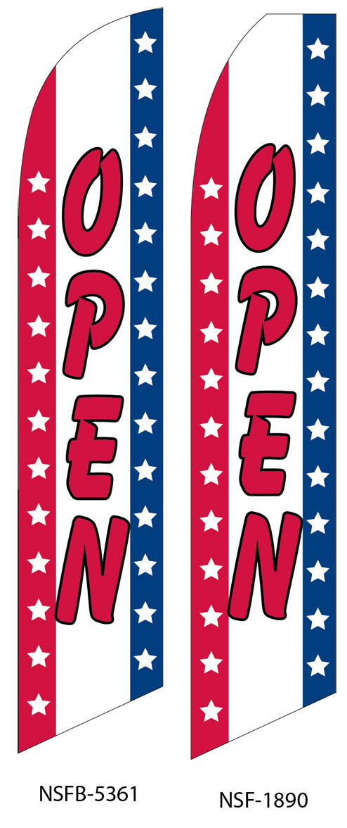 Open (American Stars & Stripes) Swooper Flag
