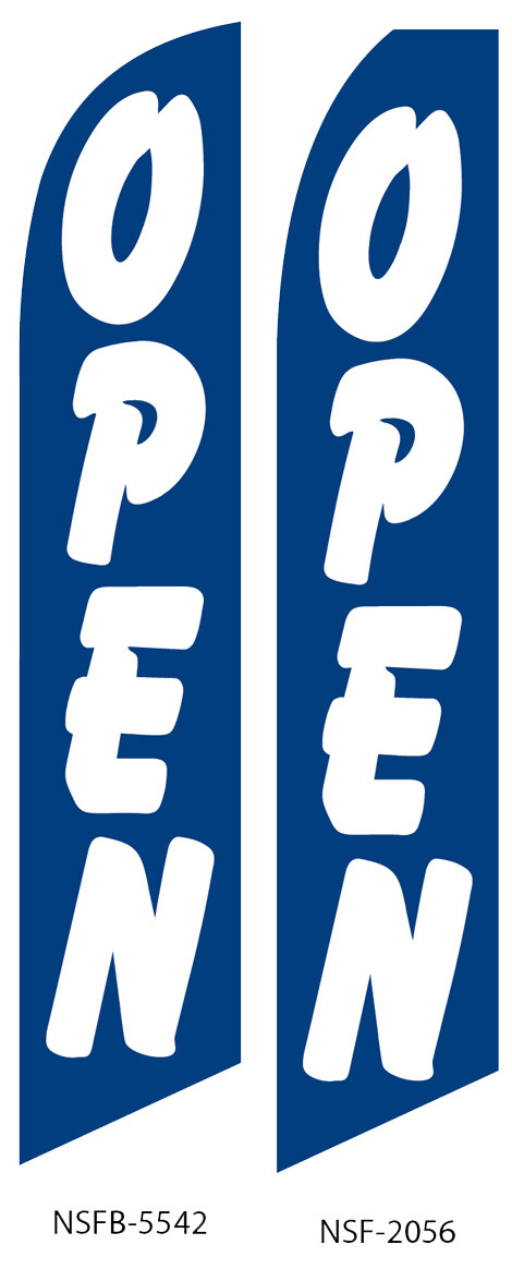 Open (Blue) Swooper Flag