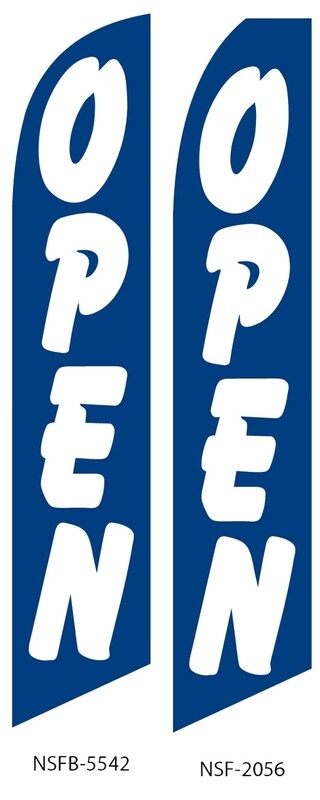 Open (Blue) Swooper Flag