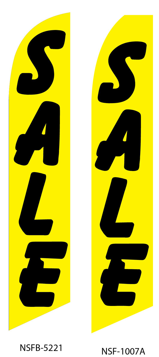 Sale (Yellow & Black) Swooper Flag
