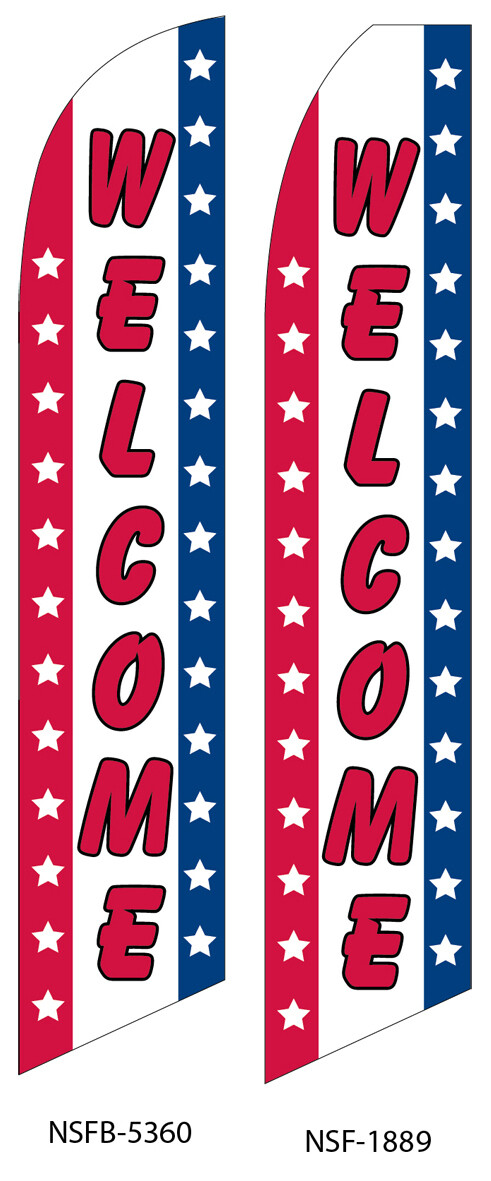 Welcome (American Stars & Stripes) Swooper Flag
