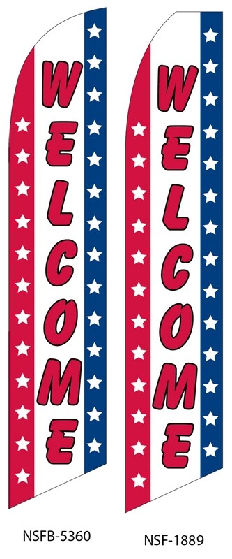 Welcome (American Stars & Stripes) Swooper Flag