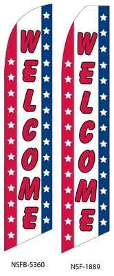 Welcome (American Stars & Stripes) Swooper Flag