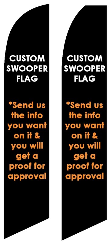 Custom Swooper Flag - Any Design and Message You Want
