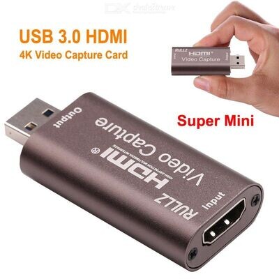 4K USB3.0 Video Audio Capture Card HDMI to USB 3.0 Mini Live Capture Card Broadcast Plate Camera Switch Game Record