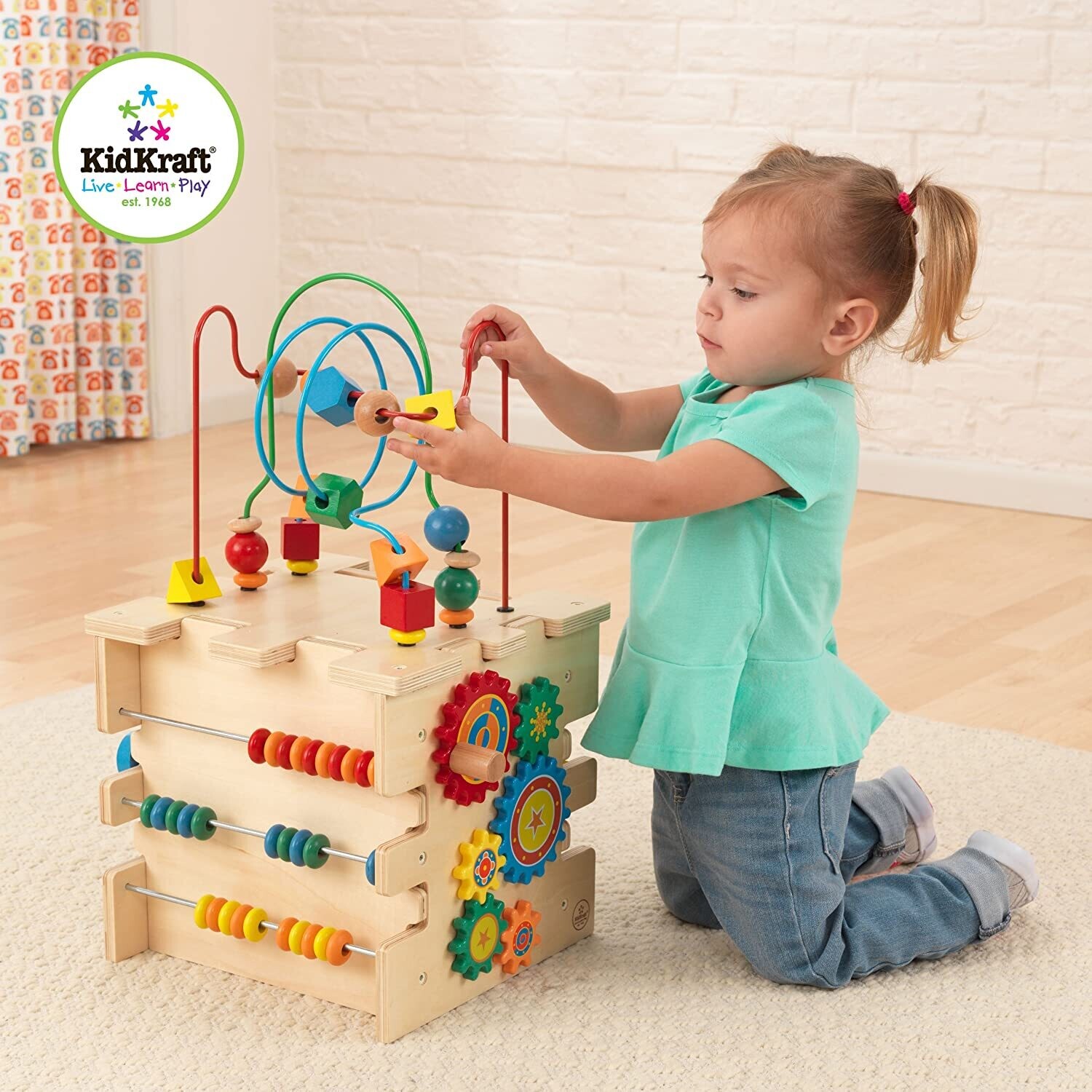 KidKraft- D’Activités Jeu Educatif Cube d&#39;Activités Deluxe, 63298, Multicolor