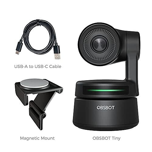 OBSBOT Tiny PTZ Webcam, AI-Powered Framing &amp; Gesture Control, Full HD 1080p Webcam with Dual Omni-Directional Mics, 90-Degree Wide Angle, Low-Light Correction, Works with Zoom, Skype and More
Réussite
