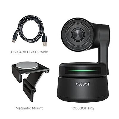 OBSBOT Tiny PTZ Webcam, AI-Powered Framing &amp; Gesture Control, Full HD 1080p Webcam with Dual Omni-Directional Mics, 90-Degree Wide Angle, Low-Light Correction, Works with Zoom, Skype and More
Réussite