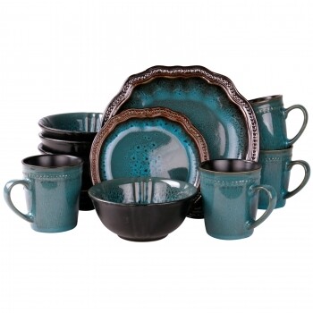 ELAMA
Elama’s Mystic Waves 16 Piece Dinnerware Set