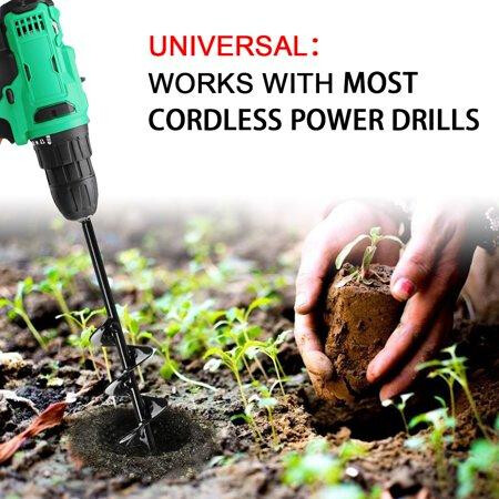 24 inch Earth Auger Drill Bit Fence Garden Planting Post Hole Digger Tool