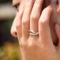 Bague plaquée or redimensionnable, bijoux fins tendance, boucle ouverte, populaire, en forme de câlin, bagues plaquées argent, cadeau pour hommes, femmes et filles