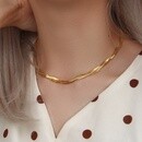 Femmes Dame Gomtrique Acier Inoxydable Collier Gomtrie Placage Mtal Pas Dincrustation Acier Inoxydable Colliers