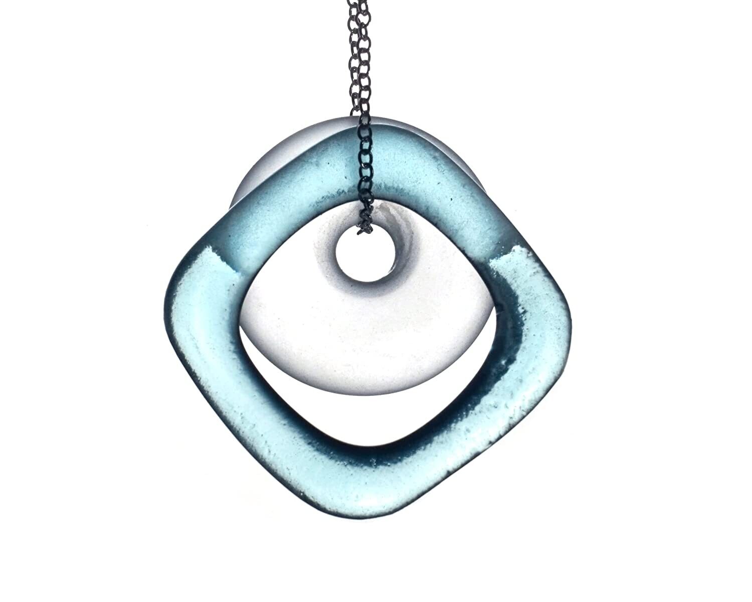 Gin and Tonic Necklace - Made From Recycled Bombay Sapphire Gin Bottle and Tonic Water Bottle
