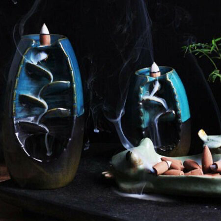 Brûleur d&#39;encens cascade d&#39;aromathérapie FSD pour cadeau, maison et bureau