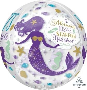 16" Mermaid Wishes Orbz Balloon 4905418