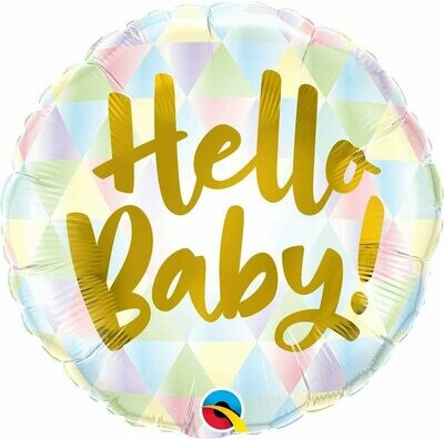 18" Hello Baby Balloon