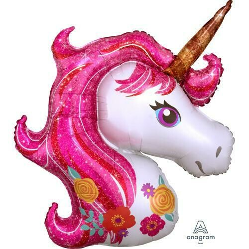 33" Pink Mane Magical Unicorn 4887636